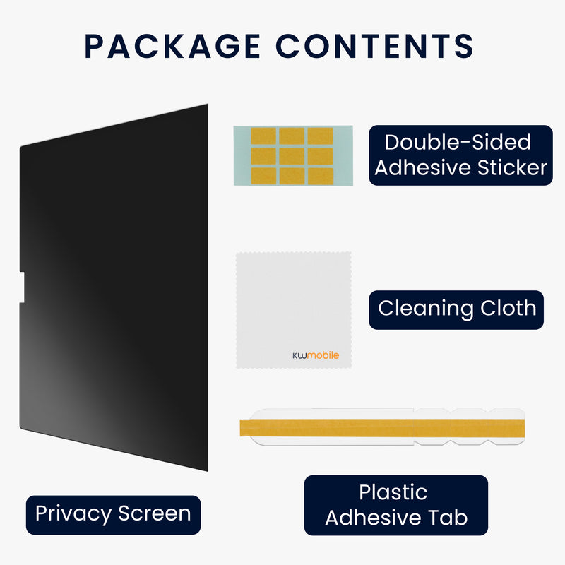 kwmobile Sichtschutzfolie für Apple MacBook Air 13" 2018 2019 2020 A1932 Folie Blickschutzfolie Privacy Screen Laptop Folie Anti Spy Folie Laptop Schutz