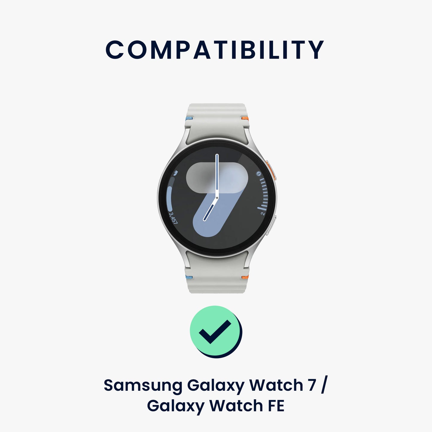 kwmobile Uhrenarmband für Samsung Galaxy Watch 4 / 5 / 6 Galaxy Watch 7 / FE Armband Fitnesstracker Band Set Ersatzarmband Smartwatch