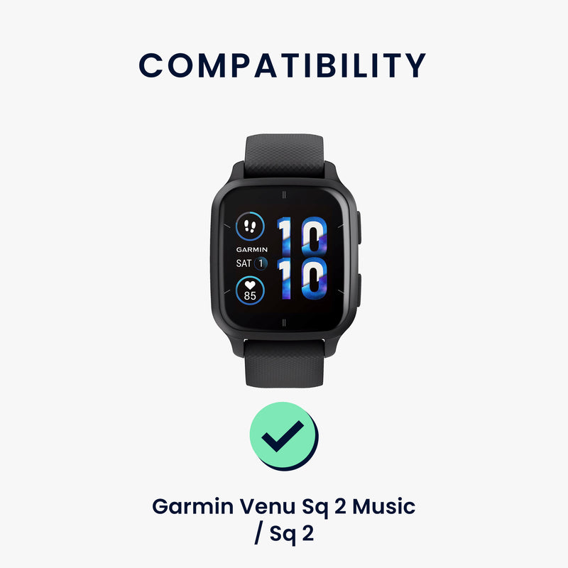 kwmobile Uhrenarmband für Garmin Venu Sq 2 Music / Sq 2 / Vivoactive 6 / Vivoactive 5 Armband Fitnesstracker Band Set Ersatzarmband Smartwatch