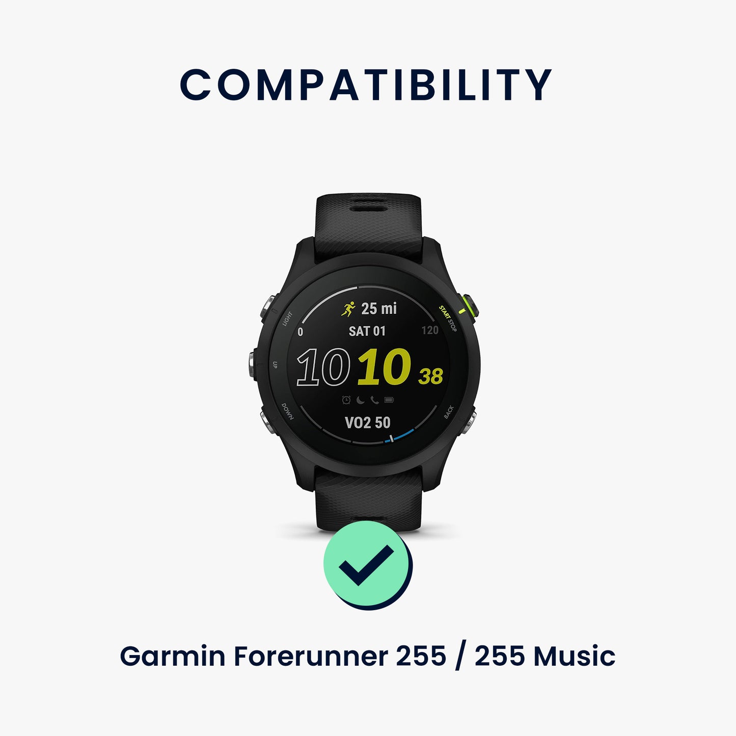 kwmobile Uhrenarmband für Garmin Forerunner 255 / 255 Music / Forerunner 970 / Venu 3 Armband Fitnesstracker Band Set Ersatzarmband Smartwatch