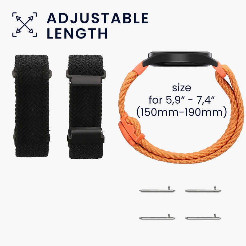 kwmobile Uhrenarmband für Garmin Forerunner 55 / Forerunner 165 / 245 / 645 / 570 42mm Armband Fitnesstracker Band Set Ersatzarmband Smartwatch