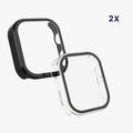 kwmobile Glas Hülle für Huawei Watch Fit 4 Pro Schutzhülle Fullbody Fitnesstracker Case Set