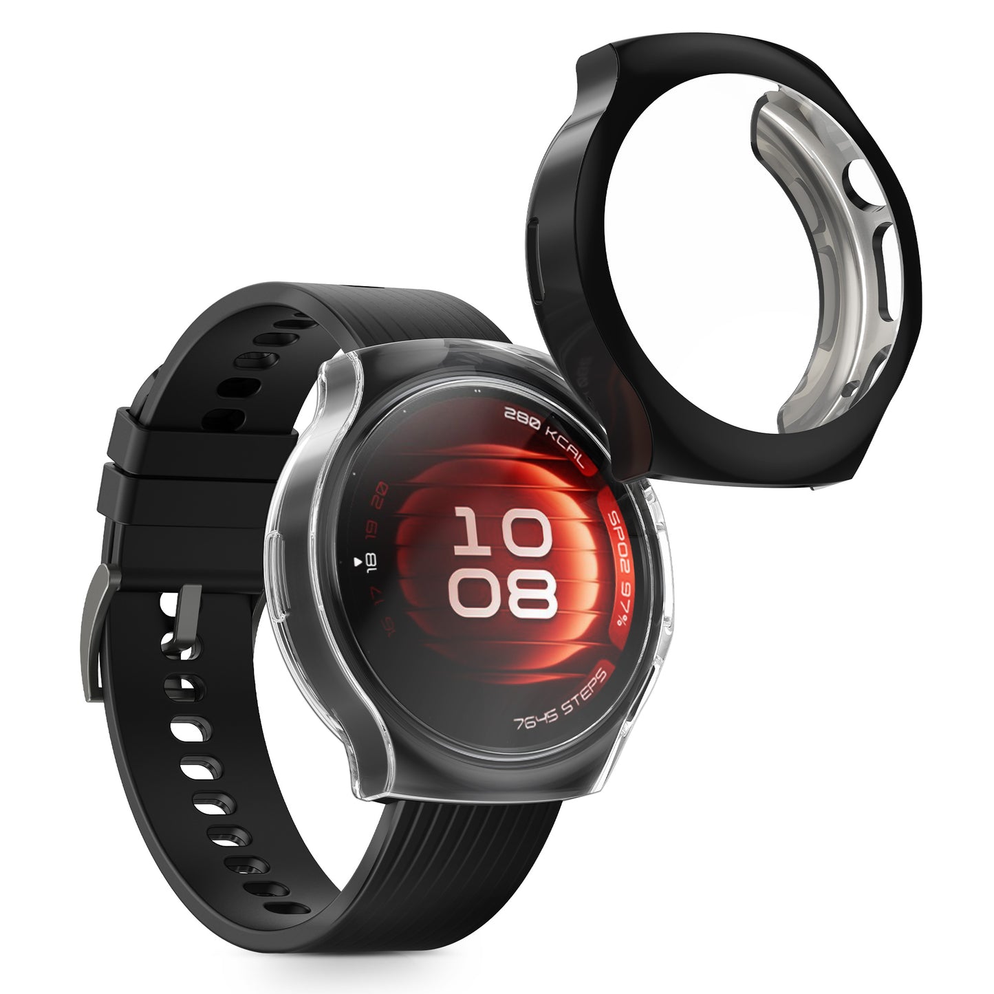 kwmobile Silikon Hülle für Huawei Watch 5 42mm Schutzhülle Fullbody Display Cover Set