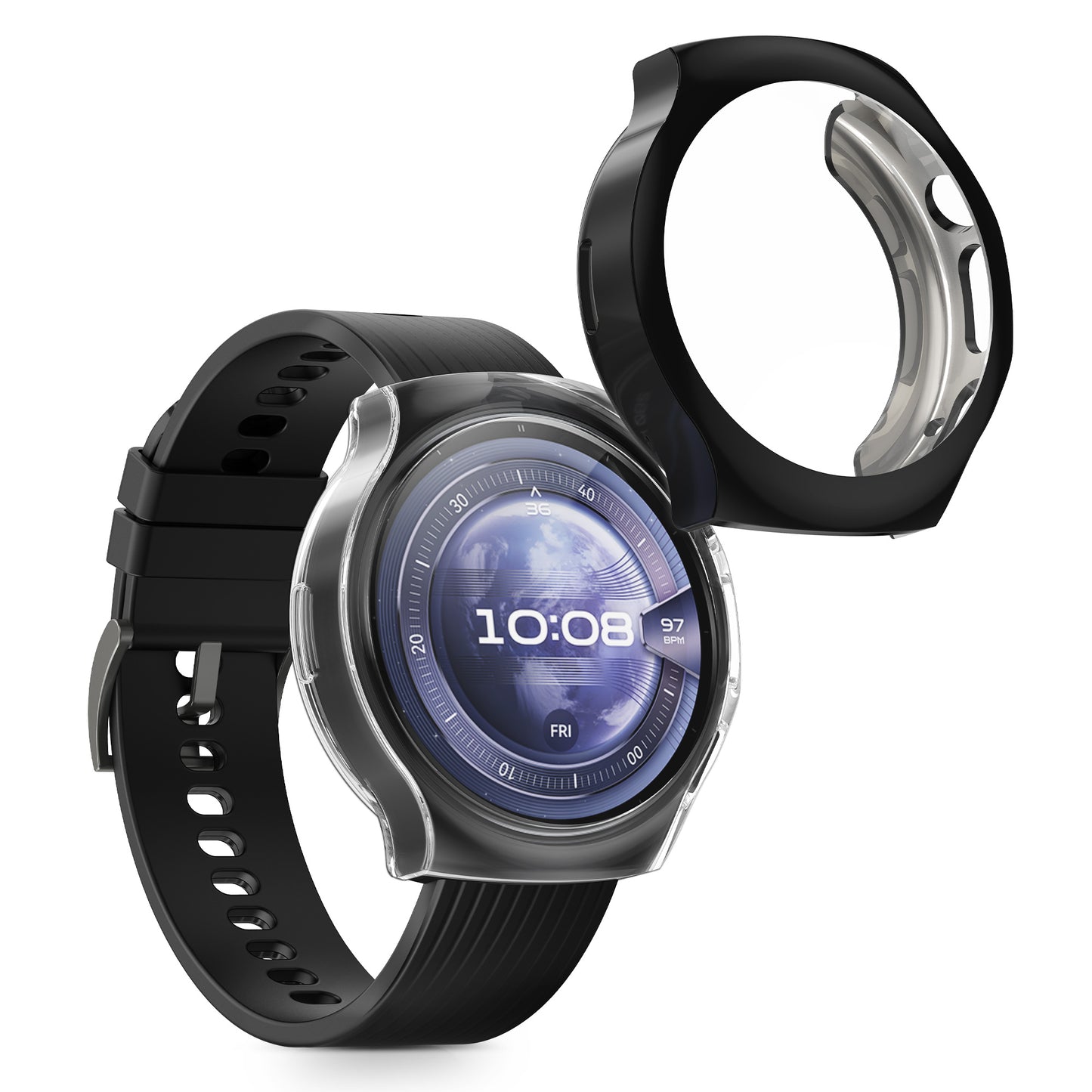 kwmobile Silikon Hülle für Huawei Watch 5 46mm Schutzhülle Fullbody Display Cover Set