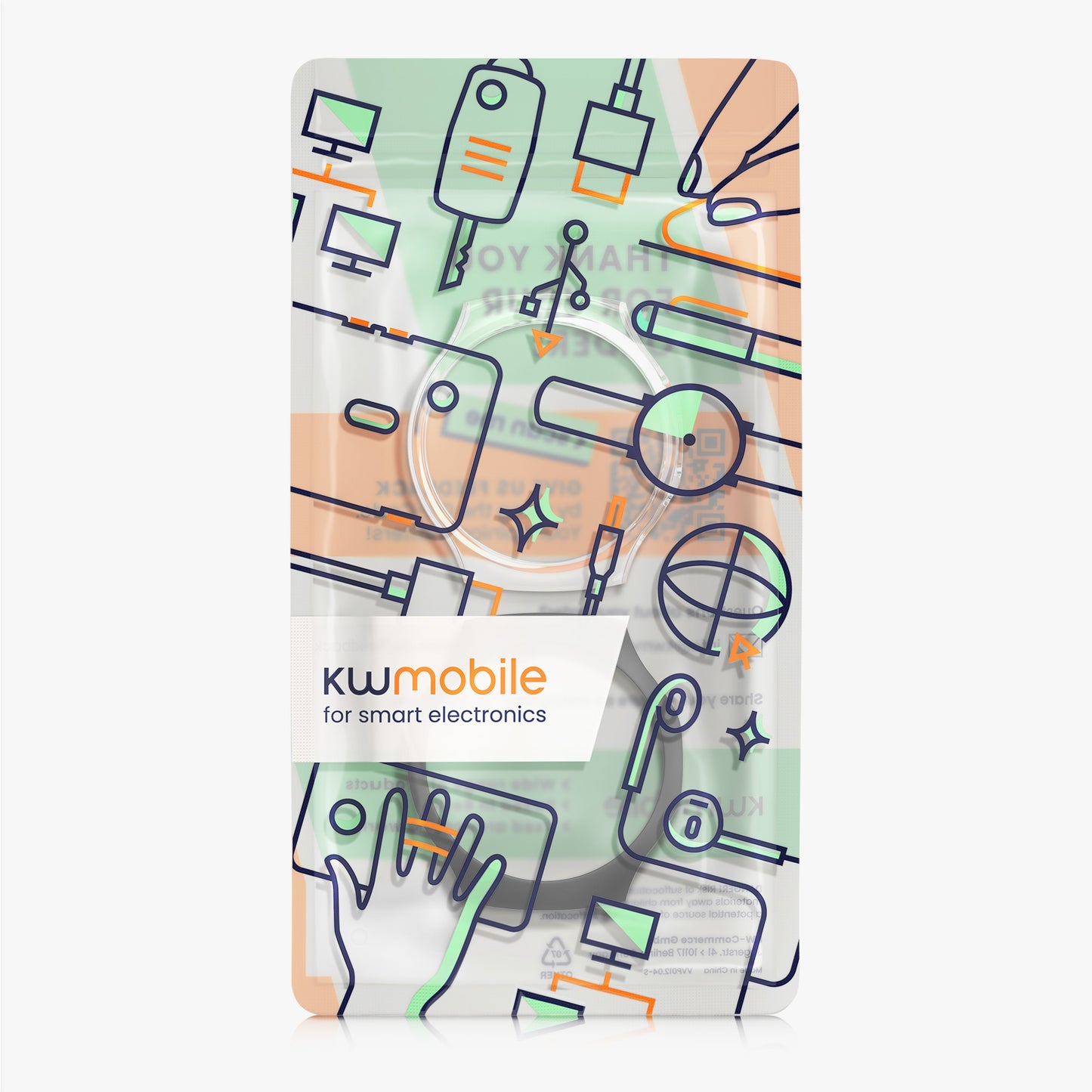 kwmobile Hülle kompatibel mit Huawei Watch 5 46mm Fitnesstracker Case Set ohne Tracker