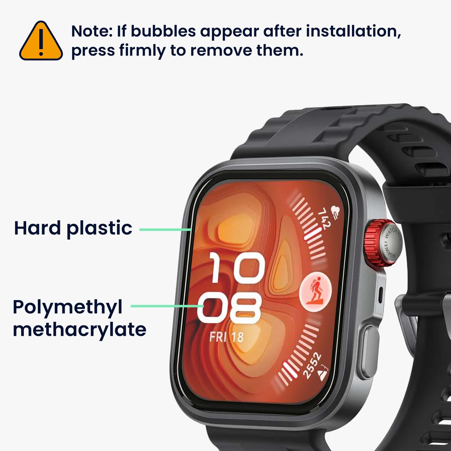 2x Displayschutzfolie für Huawei Watch Fit 4 Pro