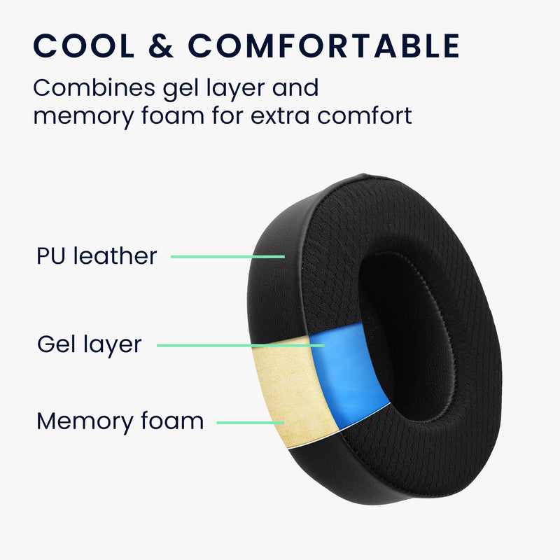 kwmobile Ohr Polster für SteelSeries Arctis Nova Pro Wireless Ohrpolster Ersatz Kopfhörer Ersatzteile Kopfhörer Ersatzpolster mit Cooling Effekt