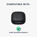 kwmobile Case für Anker Soundcore Liberty 5 Hülle - Kopfhörer Schutzhülle mit Karabiner