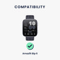 kwmobile Uhrenarmband für 22mm Amazfit Bip 6 / Bip 5 Unity / Bip 5 / GTS 3 / Balance 2 / Helio Strap Armband Ersatzarmband für Fitnesstracker mit Uhrenverschluss Wechselarmband Smartwatch