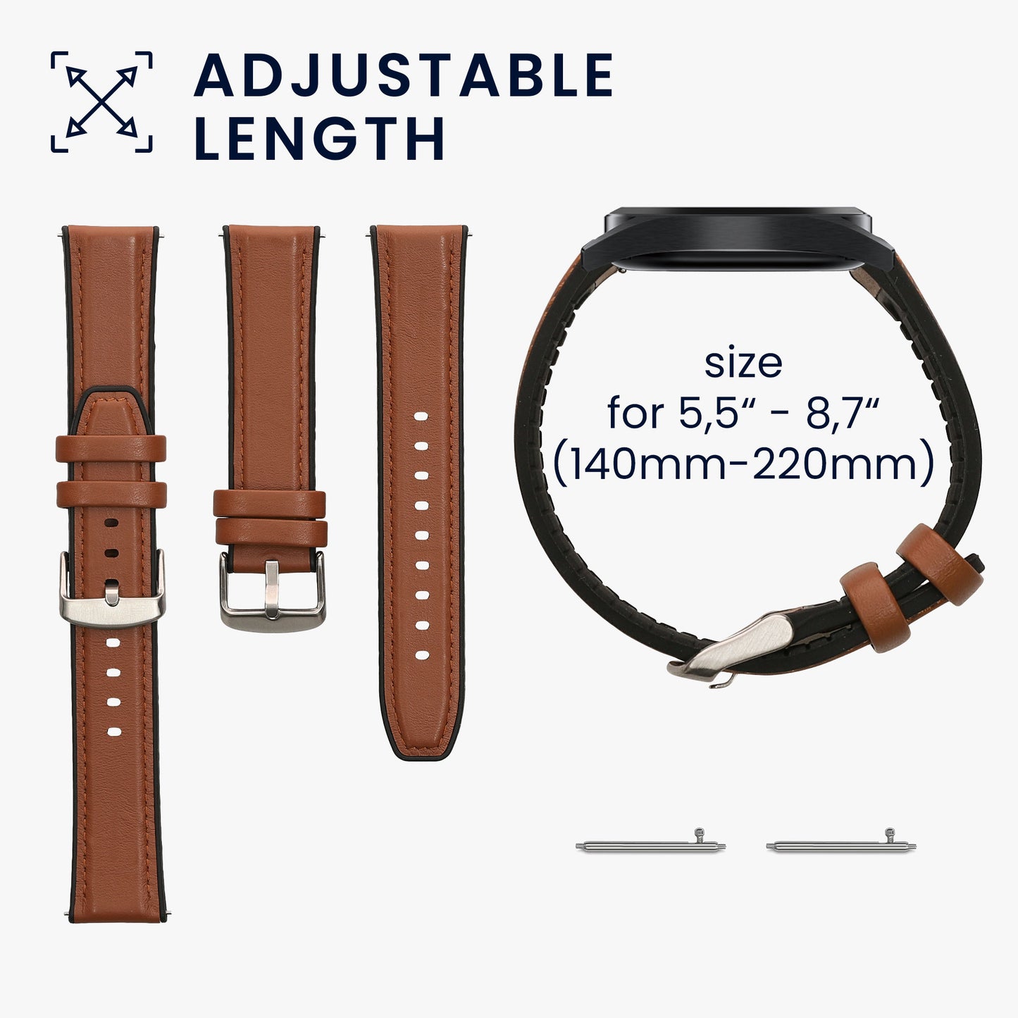 kwmobile Uhrenarmband für 22mm Amazfit Bip 6 / Bip 5 Unity / Bip 5 / GTS 3 / Balance 2 / Helio Strap Armband Ersatzarmband für Fitnesstracker mit Uhrenverschluss Wechselarmband Smartwatch
