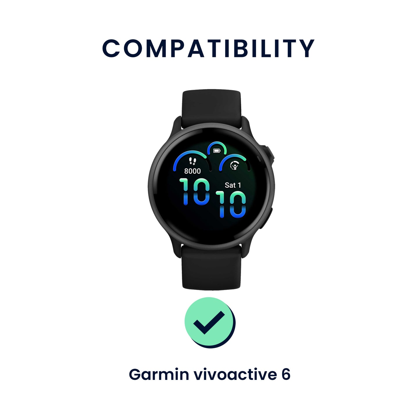 kwmobile Uhrenarmband für Garmin vivoactive 6 / vivomove Trend / Forerunner 55 Armband Fitnesstracker Band Set Ersatzarmband Smartwatch