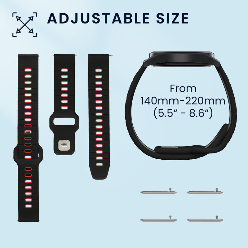 kwmobile Uhrenarmband für Garmin vivoactive 6 / vivomove Trend / Forerunner 55 Armband Fitnesstracker Band Set Ersatzarmband Smartwatch