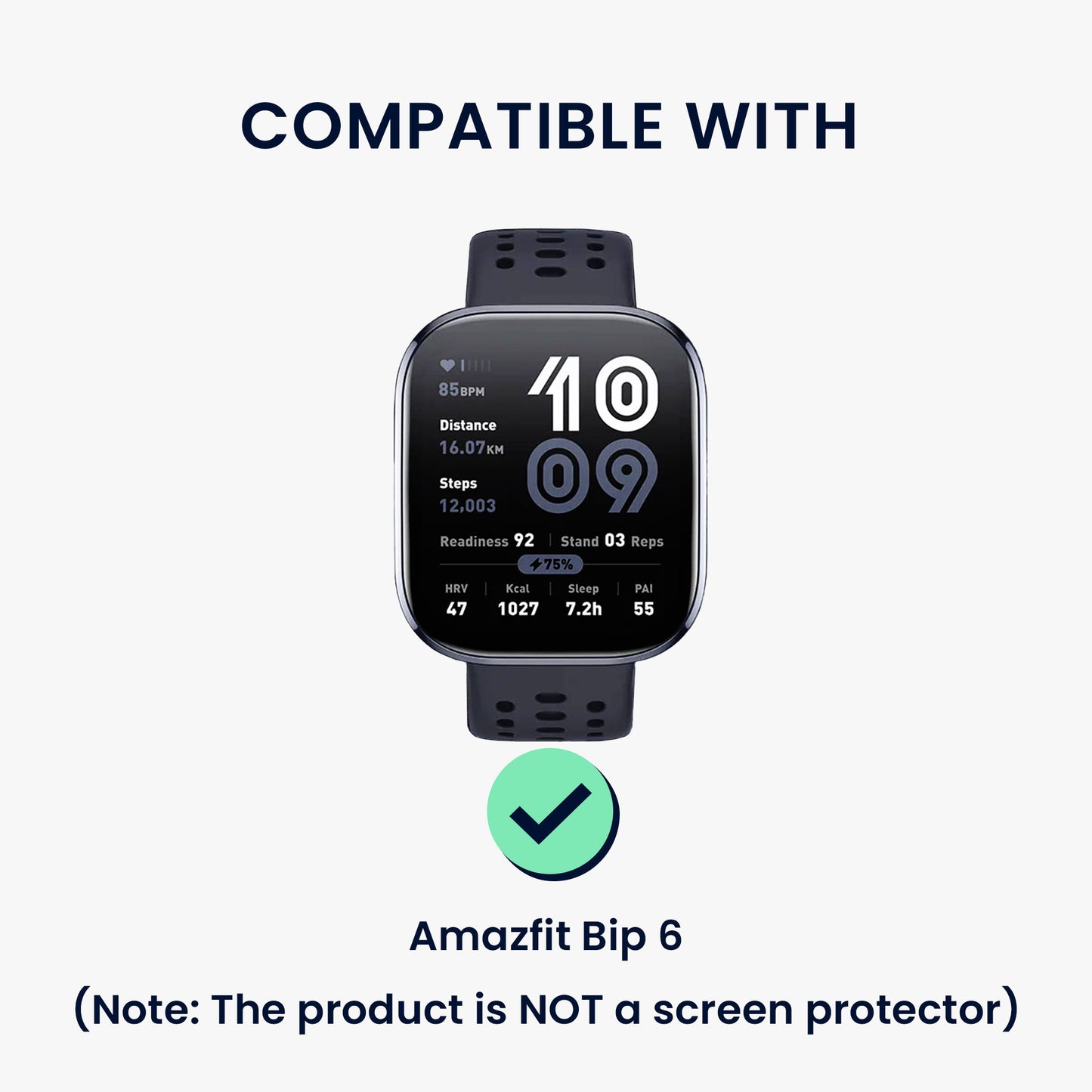 kwmobile Schutzhülle kompatibel mit Amazfit Bip 6 Schutzrahmen Zubehör