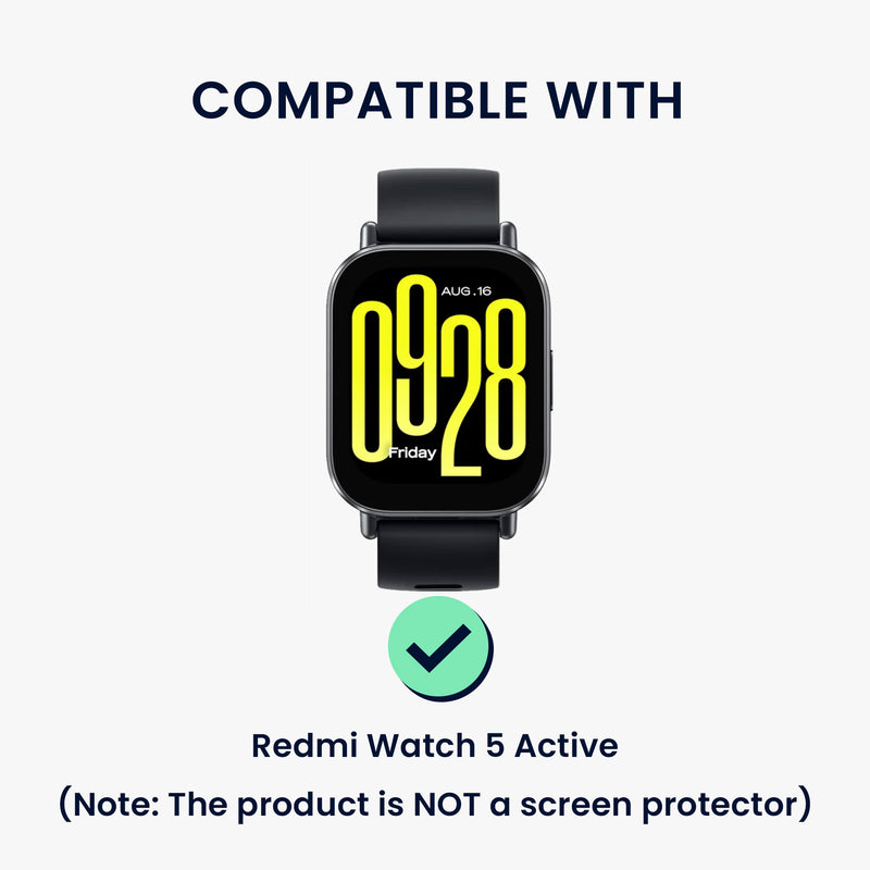 kwmobile Kunststoff Hülle kompatibel mit Xiaomi Redmi Watch 5 Active Schutzhülle Schutzrahmen Glitzer Schutz Zubehör