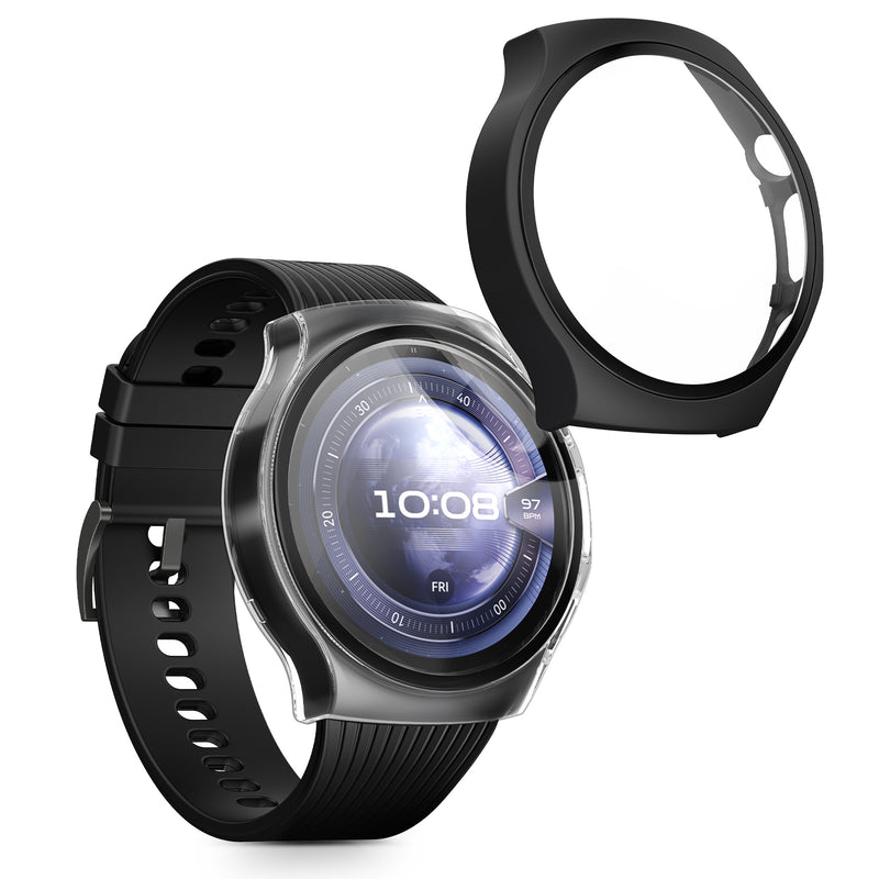kwmobile Glas Hülle für Huawei Watch 5 46mm Schutzhülle Fullbody Fitnesstracker Case Set