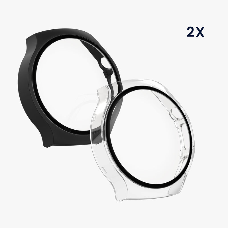 kwmobile Glas Hülle für Huawei Watch 5 46mm Schutzhülle Fullbody Fitnesstracker Case Set