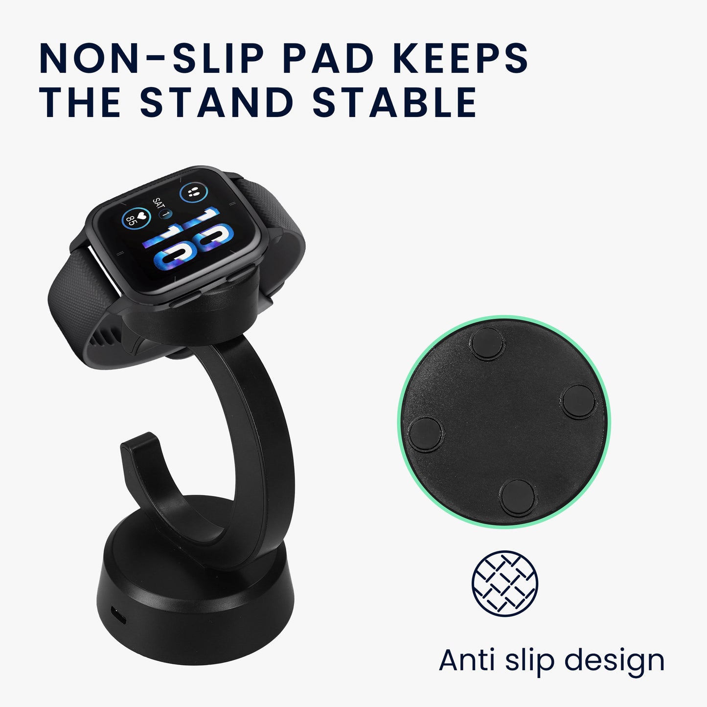 Ladegerät für Garmin Venu Sq 2 Music / Sq 2 / Vivoactive 6 / Vivoactive 5 mit Standfunktion