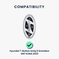 kwmobile Autoschlüssel Schutzhülle kompatibel mit Hyundai 7-Tasten Ioniq 6 Grandeur GN7 KONA 2023 Hülle - Schlüsselhülle aus Silikon