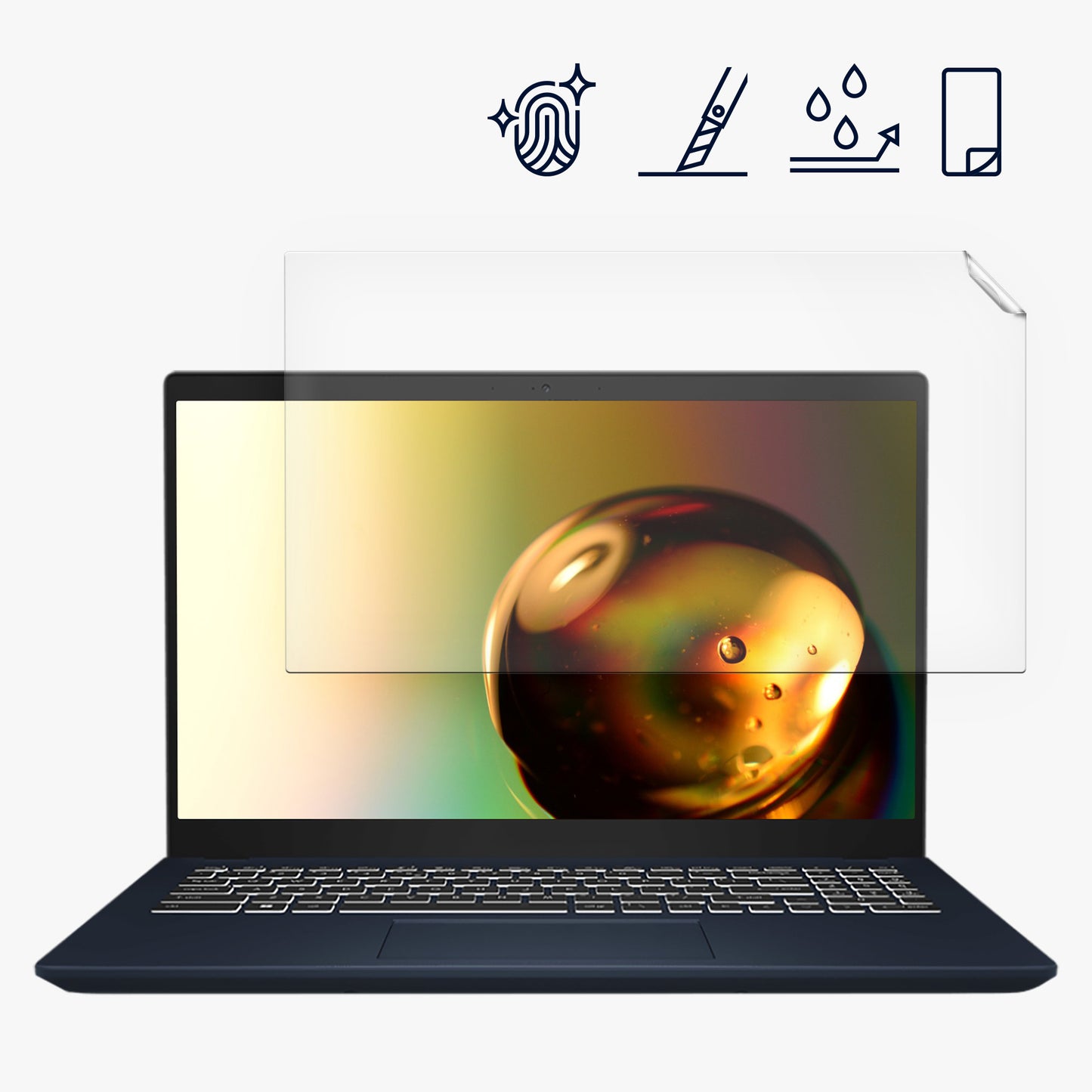 Displayschutzfolie kompatibel mit MSI Modern 15 Lifestyle & Business 15.6" (B7M-284)