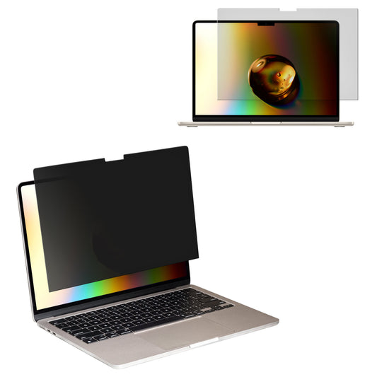 kwmobile Sichtschutzfolie für Apple Macbook Air 15 M4 2025 A3241 Folie - Blickschutzfolie Privacy Screen - Laptop Folie - Anti Spy Folie - Laptop Schutz Schwarz  