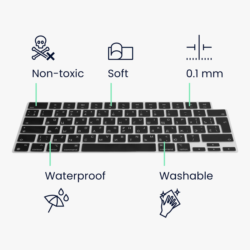 Tastaturschutz für Apple Macbook Air 13 M4 2025 A3240 Russisch