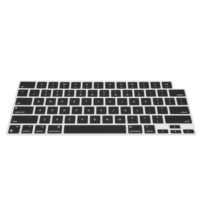 kwmobile Silikon Tastaturschutz für Apple Macbook Air 13 M4 2025 A3240 - QWERTY US Keyboard Cover Abdeckung - Schwarz Schwarz  