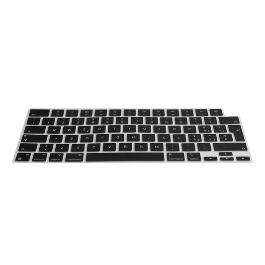 kwmobile Silikon Tastaturschutz QWERTY (Spanien) kompatibel mit Apple Macbook Air 13 M4 2025 A3240 - in Schwarz Schwarz  