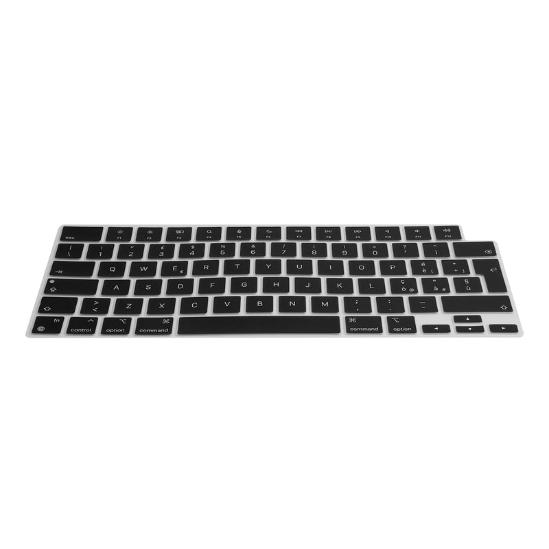 kwmobile Silikon Tastaturschutz QWERTY (Spanien) kompatibel mit Apple Macbook Air 13 M4 2025 A3240 - in Schwarz Schwarz  