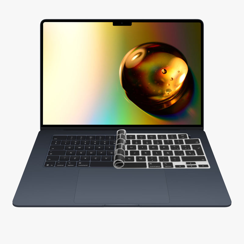 Silikon Tastaturschutz QWERTY (Spanien) kompatibel mit Apple Macbook Air 15 M4 2025 A3241