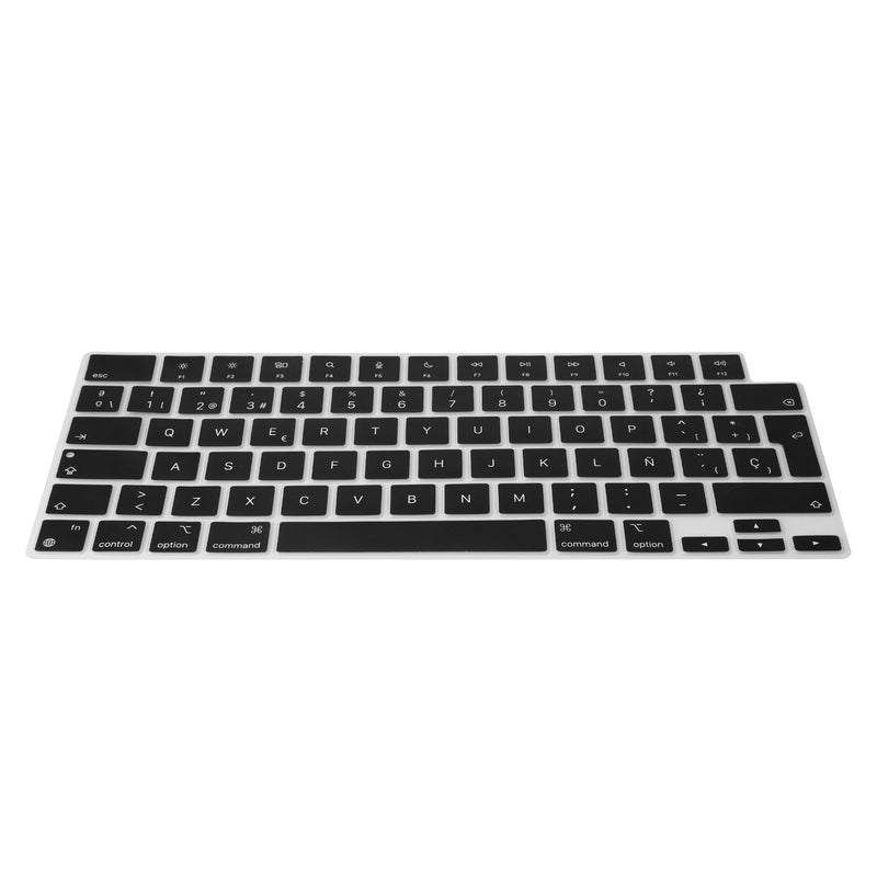 kwmobile Silikon Tastaturschutz QWERTY (Spanien) kompatibel mit Apple Macbook Pro 16.2 2024 M4 A3403 / A3186 - in Schwarz Schwarz  