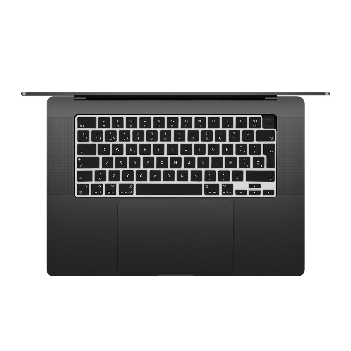 Silikon Tastaturschutz QWERTY (Spanien) kompatibel mit Apple Macbook Pro 16.2 2024 M4 A3403 / A3186