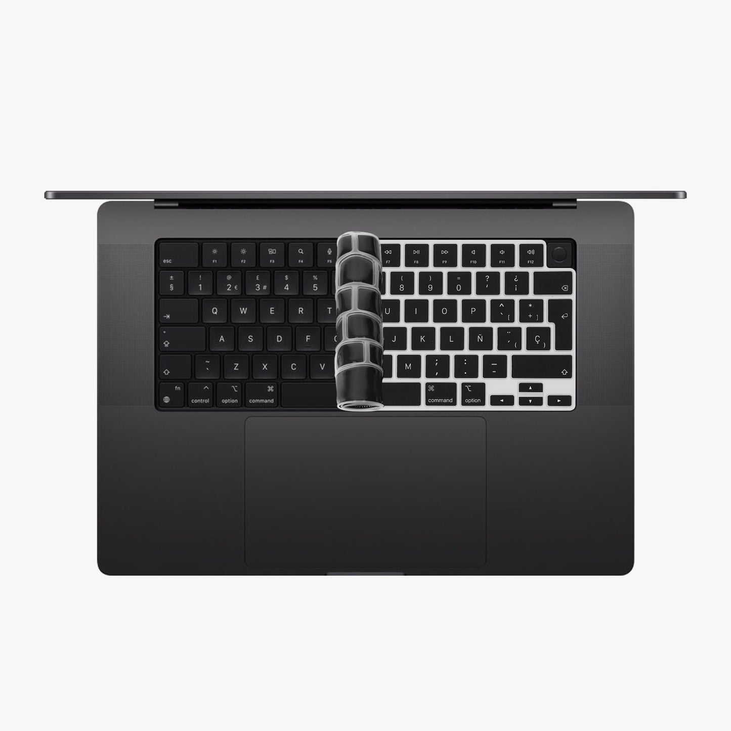 Silikon Tastaturschutz QWERTY (Spanien) kompatibel mit Apple Macbook Pro 16.2 2024 M4 A3403 / A3186