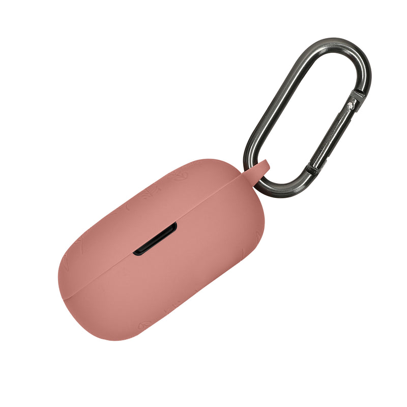 kwmobile Silikon Case für Anker Soundcore P20i Hülle - Kopfhörer Schutzhülle mit Karabiner - Geprägtes Muster Dark Rose Dark Rose  [dsg01]