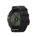 kwmobile Ersatzarmband kompatibel mit Garmin 26mm Fenix 8 51mm / Instinct 50mm / Fenix 7X / Fenix 6X Armband - Nylonarmband mit Quick-Fit Verschluss - Schwarz Schwarz  [dsg01]