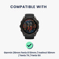 kwmobile Ersatzarmband kompatibel mit Garmin 26mm Fenix 8 51mm / Instinct 50mm / Fenix 7X / Fenix 6X Armband