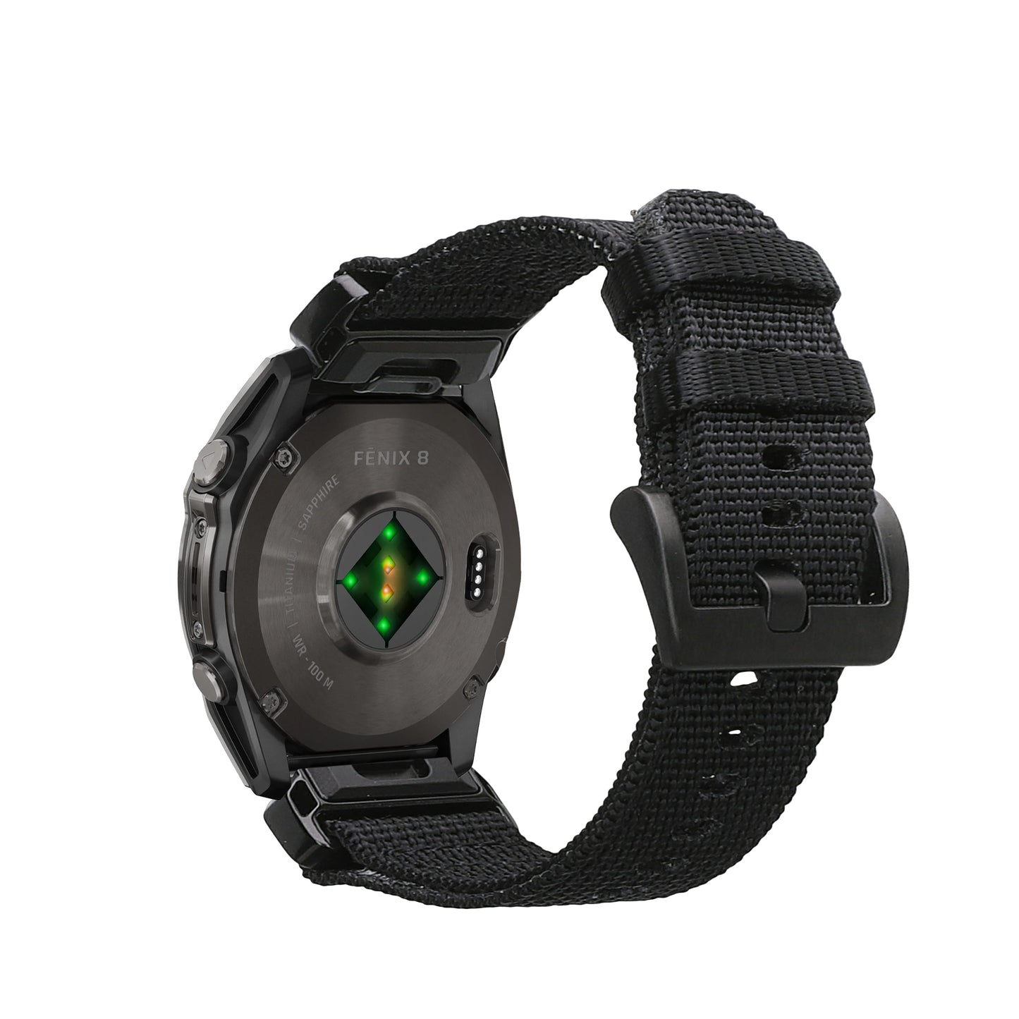 kwmobile Ersatzarmband kompatibel mit Garmin 20mm Fenix 8 43mm / Fenix 7S / Fenix 6S / Epix Pro 42mm Armband - Nylonarmband mit Quick-Fit Verschluss - Schwarz Schwarz  [dsg01]