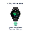 kwmobile Uhrenarmband für Garmin Forerunner 970 / Forerunner 570 47mm / Venu 3 Armband Fitnesstracker Band Set Ersatzarmband Smartwatch