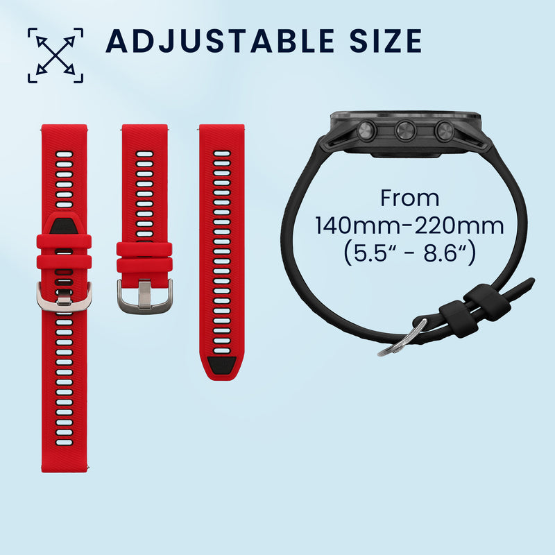 kwmobile Uhrenarmband für Garmin Forerunner 970 / Forerunner 570 47mm / Venu 3 Armband Fitnesstracker Band Set Ersatzarmband Smartwatch