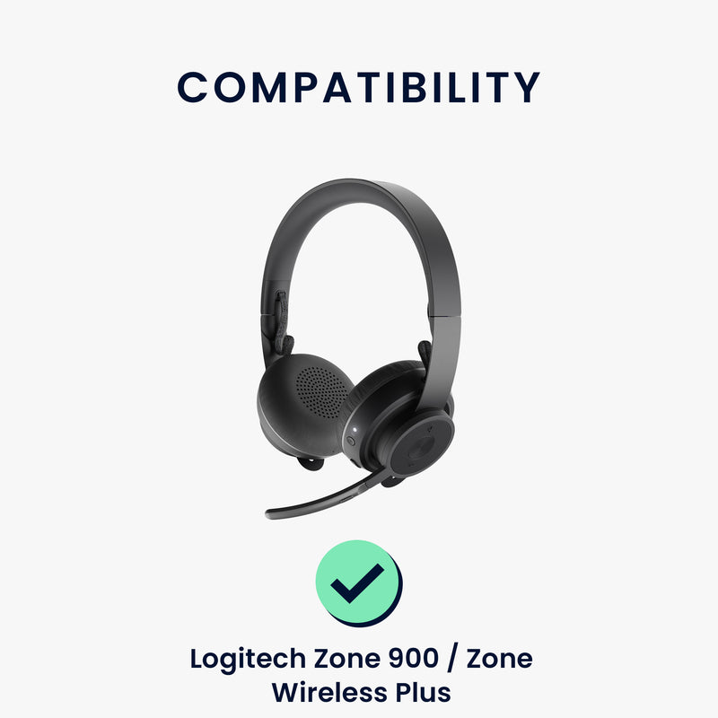 kwmobile Ohr Polster für Logitech Zone 900 / Zone Wireless Plus - Ersatz Ohrpolster - Kopfhörer Ersatzteile - Kopfhörer Ersatzpolster für Over Ear Headphones