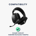 kwmobile Ohr Polster für Corsair Void v2 / Void Elite Surround / Void Pro - Ersatz Ohrpolster - Kopfhörer Ersatzteile - Kopfhörer Ersatzpolster für Over Ear Headphones