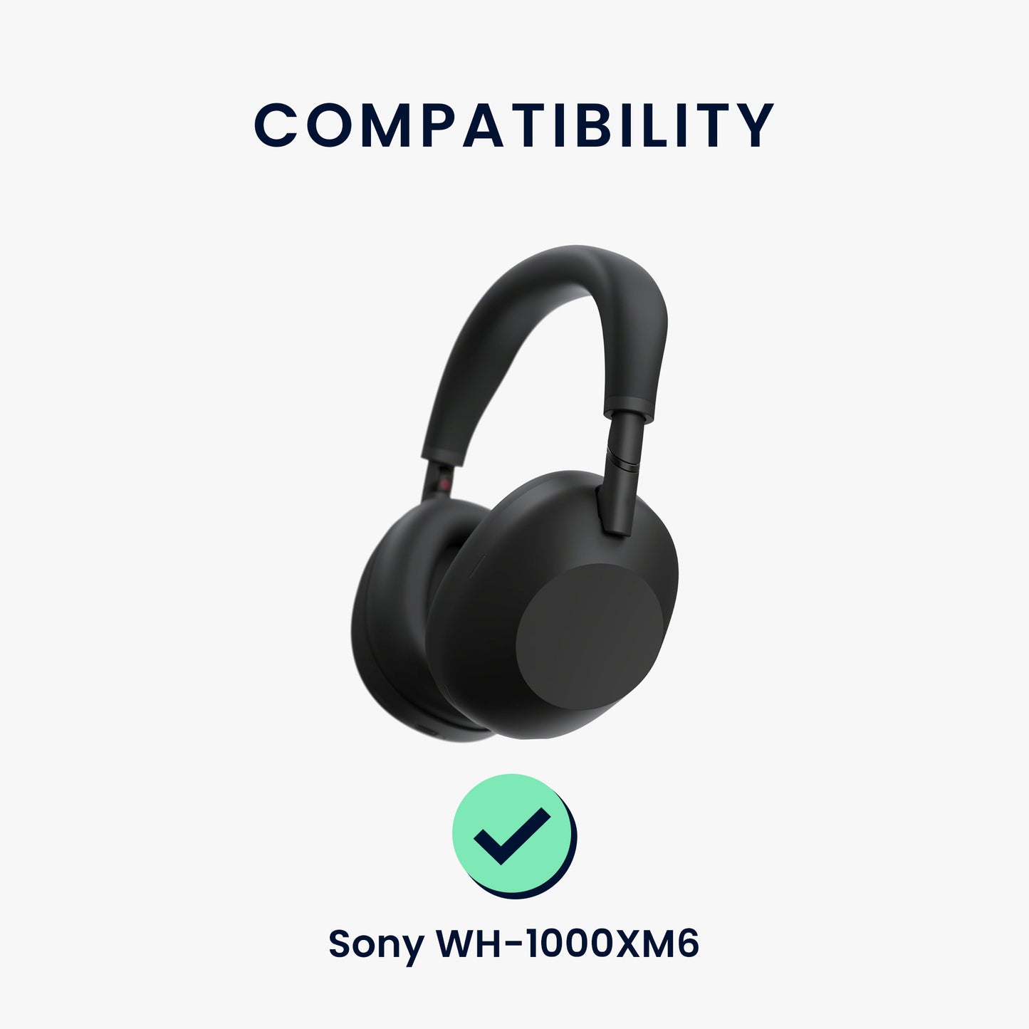 kwmobile Ohr Polster für Sony WH-1000XM6 Ohrpolster Ersatz Kopfhörer Ersatzteile Over Ear Headphones