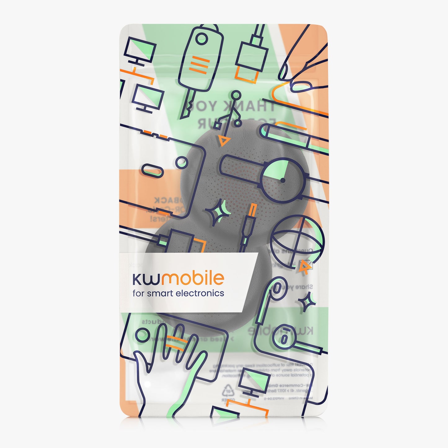 kwmobile Ohr Polster für Yealink BH70 / WH64 Ohrpolster Ersatz Ohrpolster Kopfhörer Ersatzteile Kopfhörer Ersatzpolster Over Ear Headphones