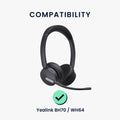 kwmobile Ohr Polster für Yealink BH70 / WH64 Ohrpolster Ersatz Ohrpolster Kopfhörer Ersatzteile Kopfhörer Ersatzpolster Over Ear Headphones