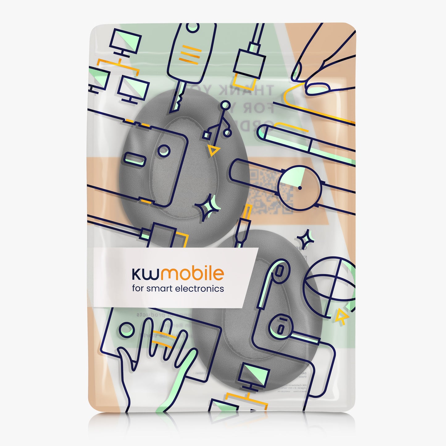 kwmobile Ohr Polster für Jlab Jbuds Lux ANC Ohrpolster Ersatz Kopfhörer Ersatzteile mit Cooling Effekt