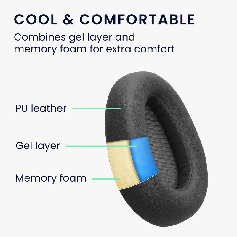 kwmobile Ohr Polster für Jlab Jbuds Lux ANC Ohrpolster Ersatz Kopfhörer Ersatzteile mit Cooling Effekt