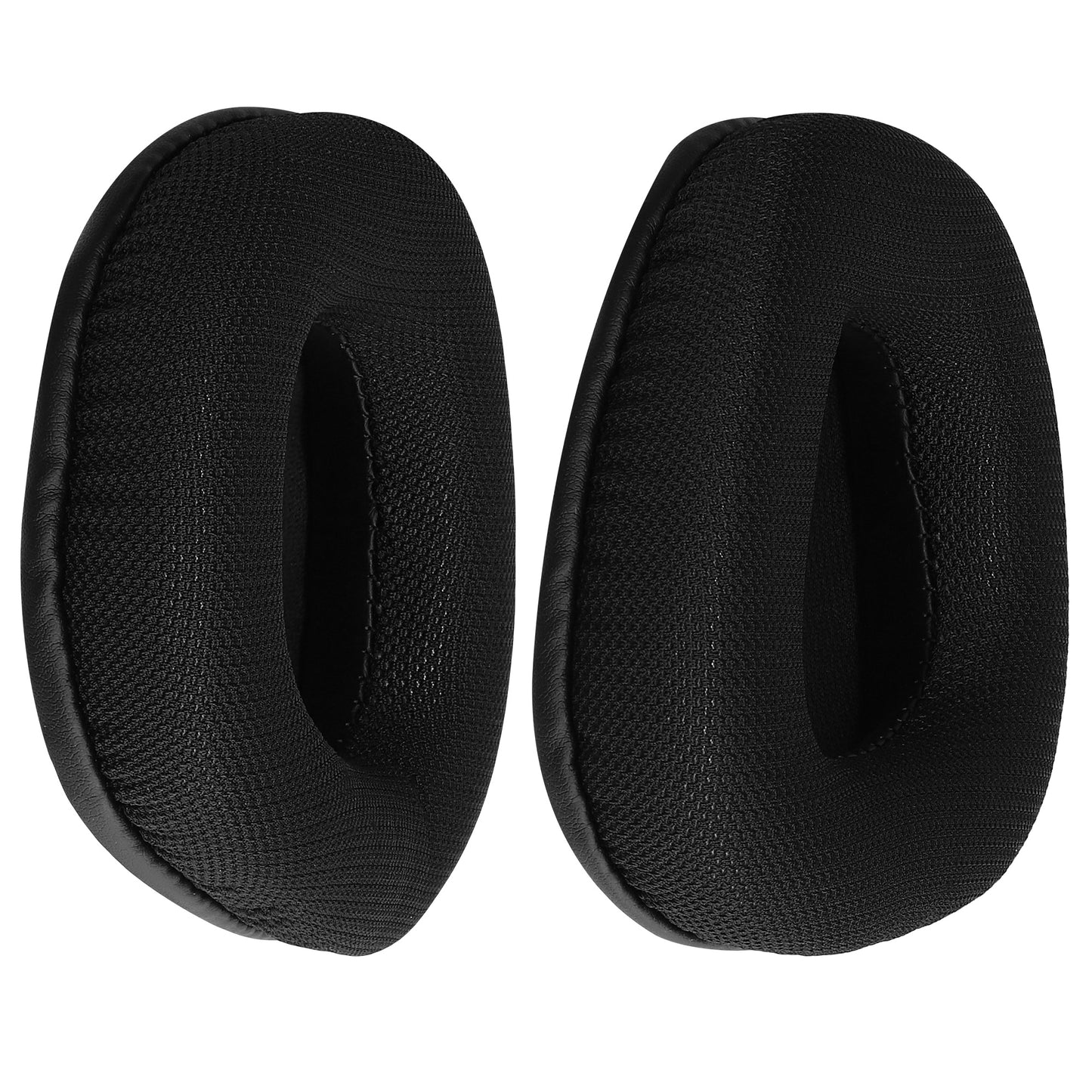 kwmobile 2x Mesh Polyester Ohr Polster für Corsair Void v2 / Void Elite Surround / Void Pro Ohrpolster - Ersatz Ohrpolster - Kopfhörer Ersatzteile - Kopfhörer Ersatzpolster für Over Ear Headphones Schwarz  
