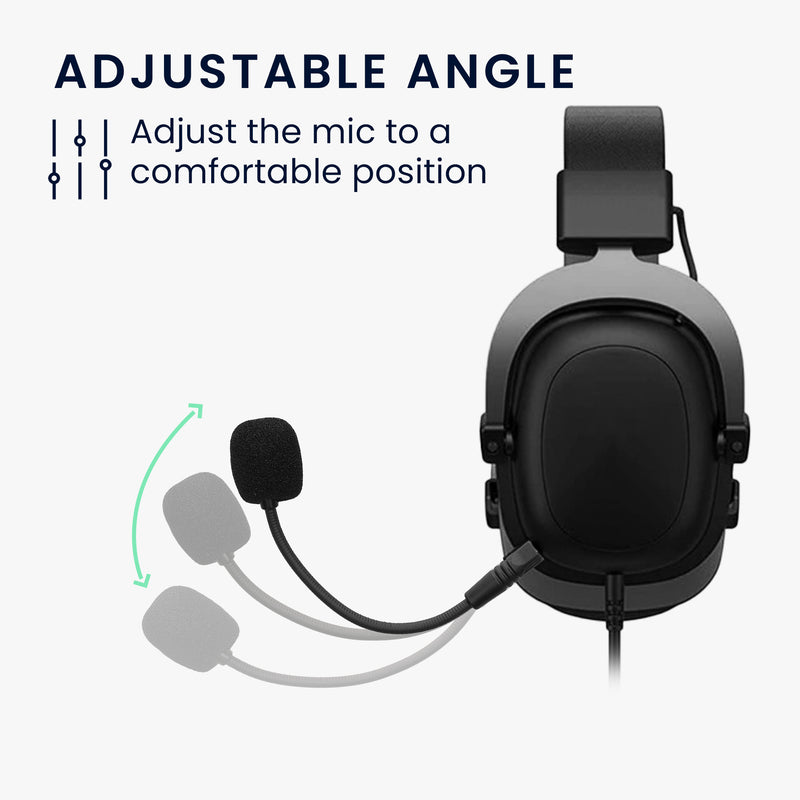 kwmobile Ersatz Kopfhörer Mikrofon kompatibel mit Havit H2002D Headset - Gaming Headphones Mikrofon mit 3,5 mm Klinkenstecker