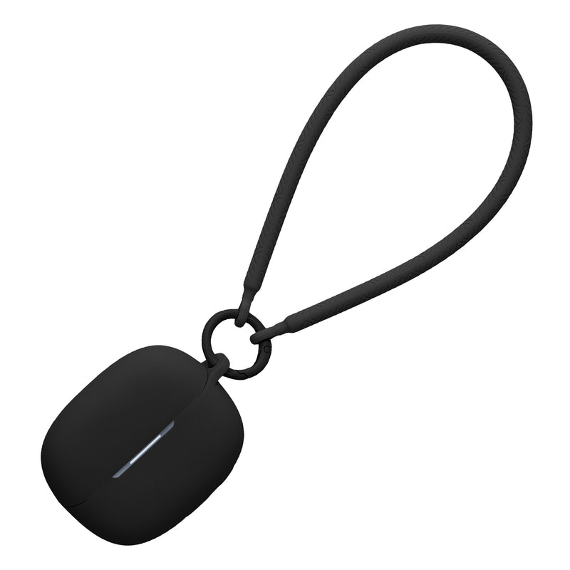 kwmobile Hülle kompatibel mit Xiaomi Redmi Buds 6 Pro Kopfhörer - Silikon Schutzhülle Etui Case Cover - mit Handschlaufe Schwarz Schwarz  