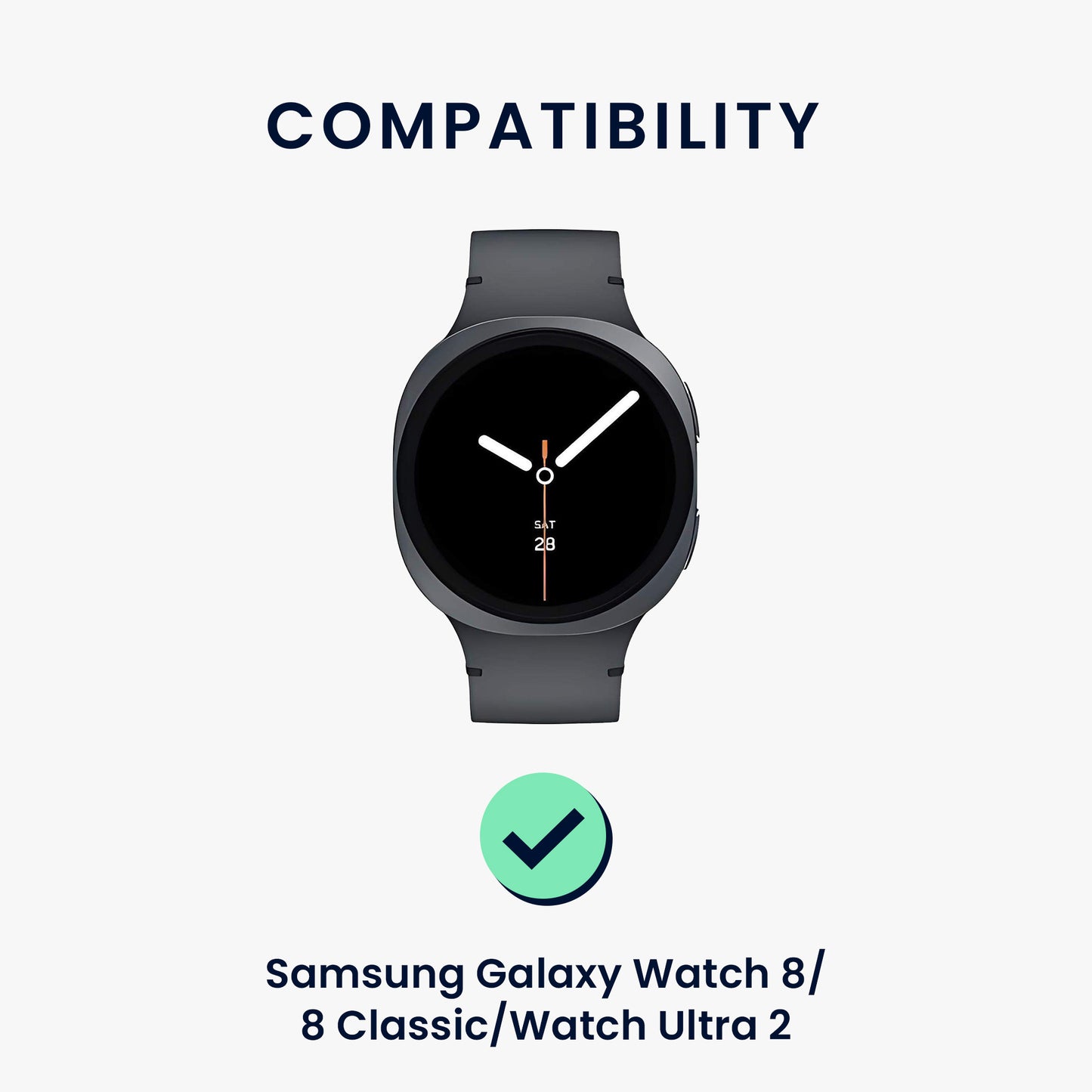 kwmobile Uhrenarmband für Samsung Galaxy Watch 8 / Galaxy Watch 8 Classic 46mm Armband Fitnesstracker Band Set Ersatzarmband Smartwatch