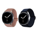 kwmobile 2x Uhrenarmband für Samsung Galaxy Watch 8 Galaxy / Galaxy Watch 8 Classic 46mm Armband - Fitnesstracker Band Set aus Nylon - Ersatzarmband Smartwatch - Dunkelblau Altrosa Dunkelblau  [dsg03]